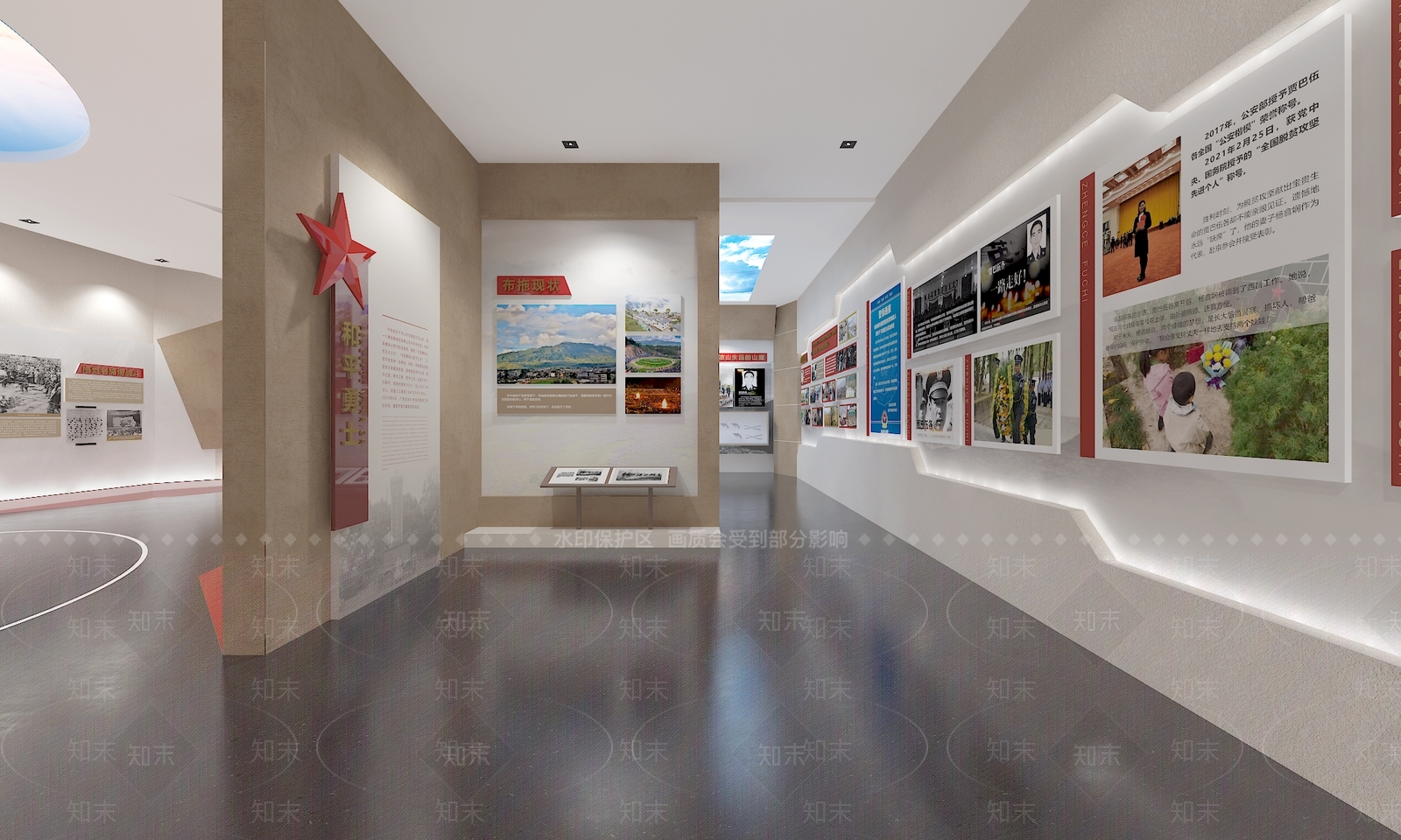 现代党建革命展厅SU模型下载【ID:1134250017】