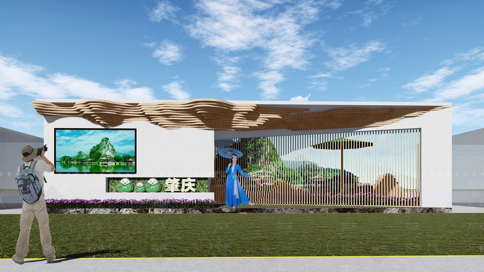 现代商业临时展厅SU模型下载【ID:1132792371】