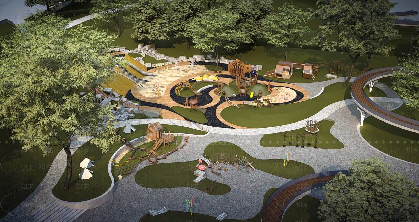 现代儿童生态公园3D模型下载【ID:1132792981】