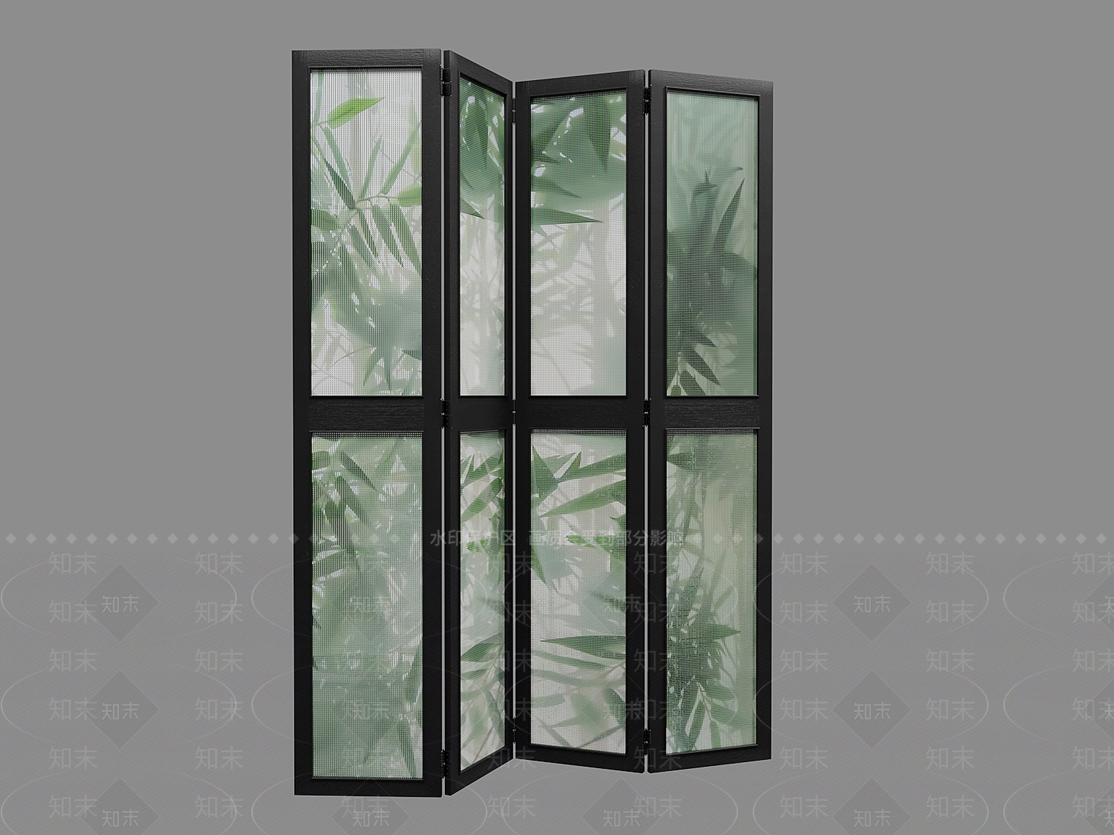 新中式植物图案屏风3D模型下载【ID:1132797514】