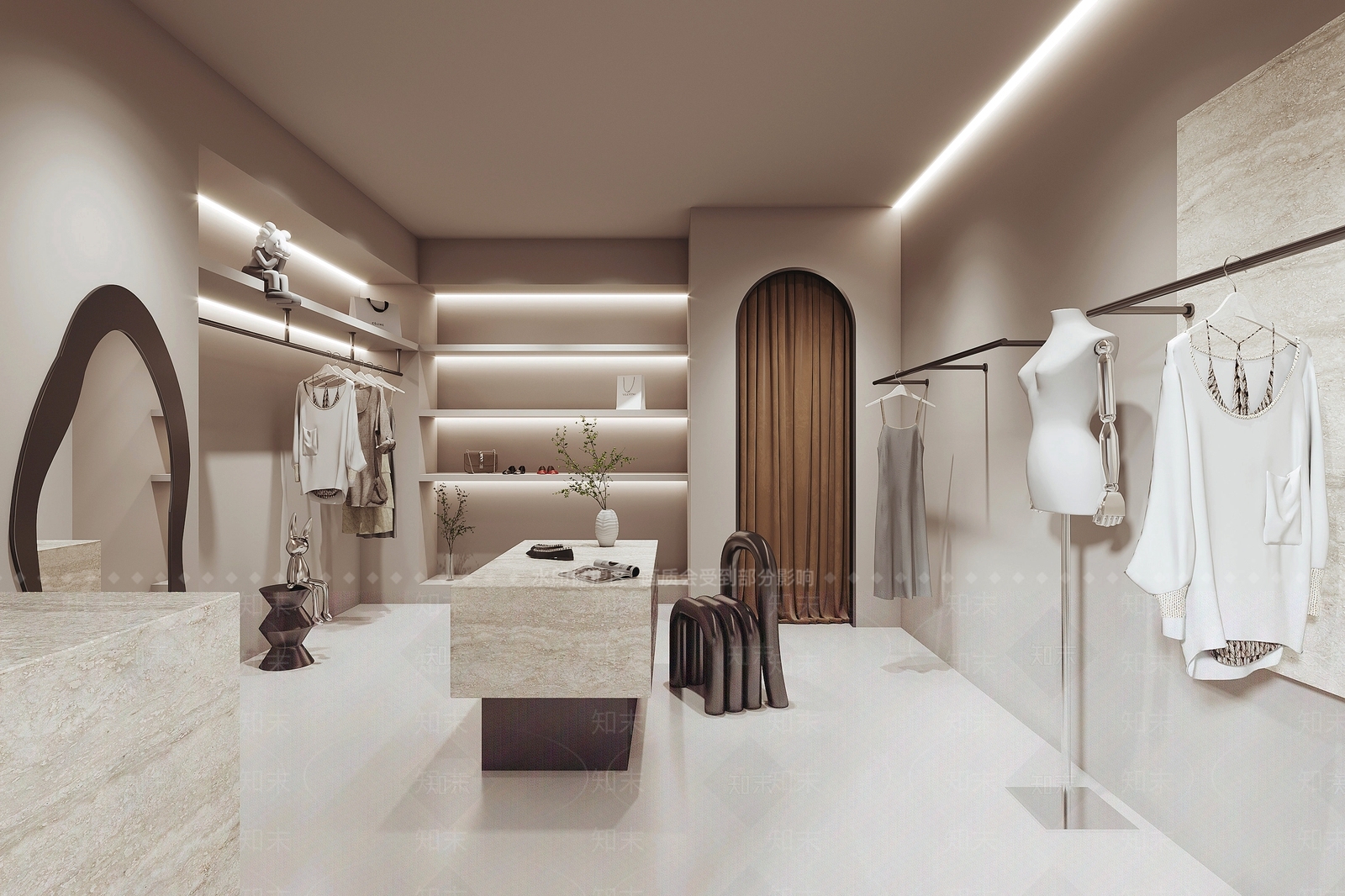 现代服装店3D模型下载【ID:1132800021】