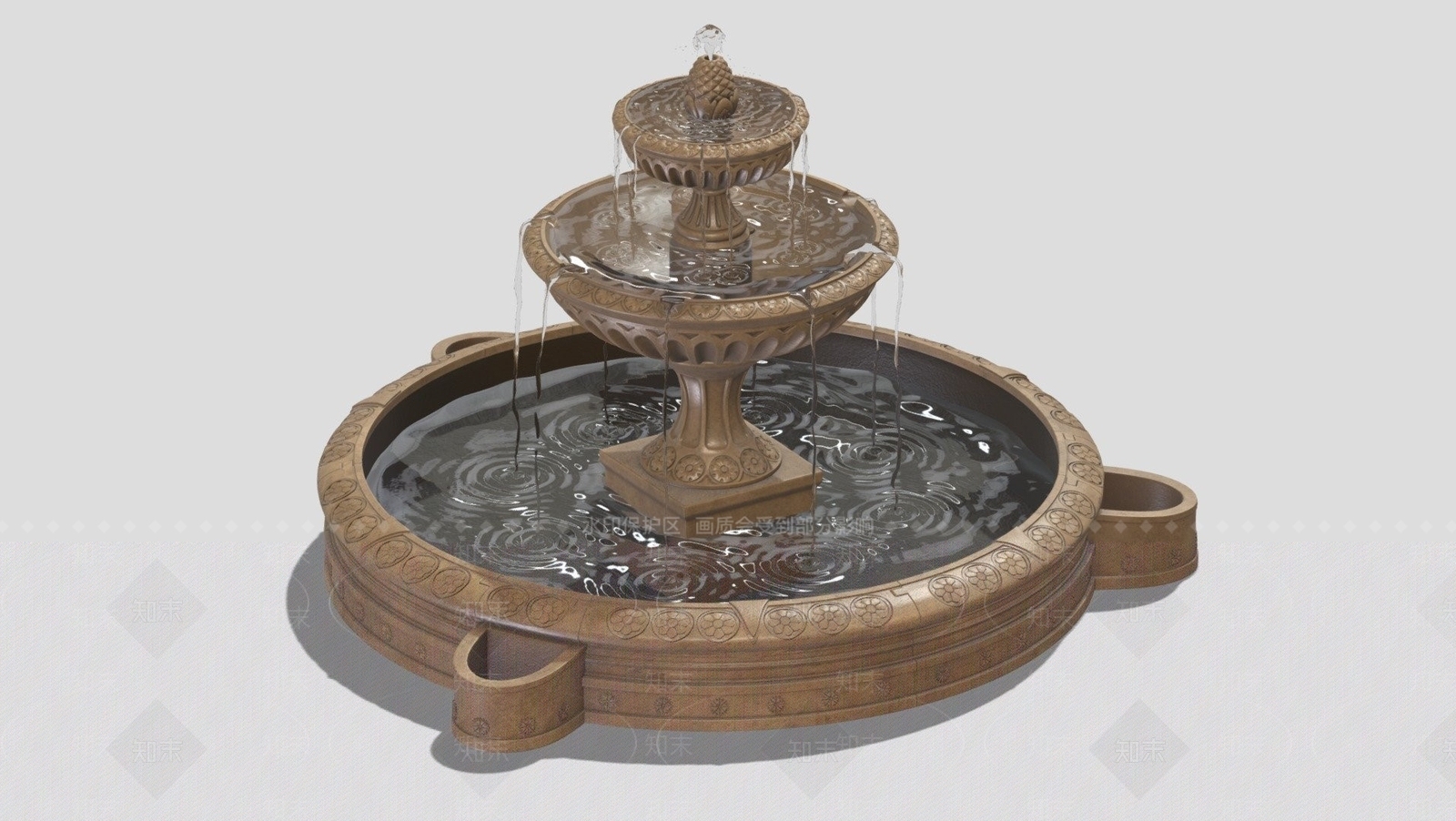 欧式喷泉SU模型下载【ID:1132801979】