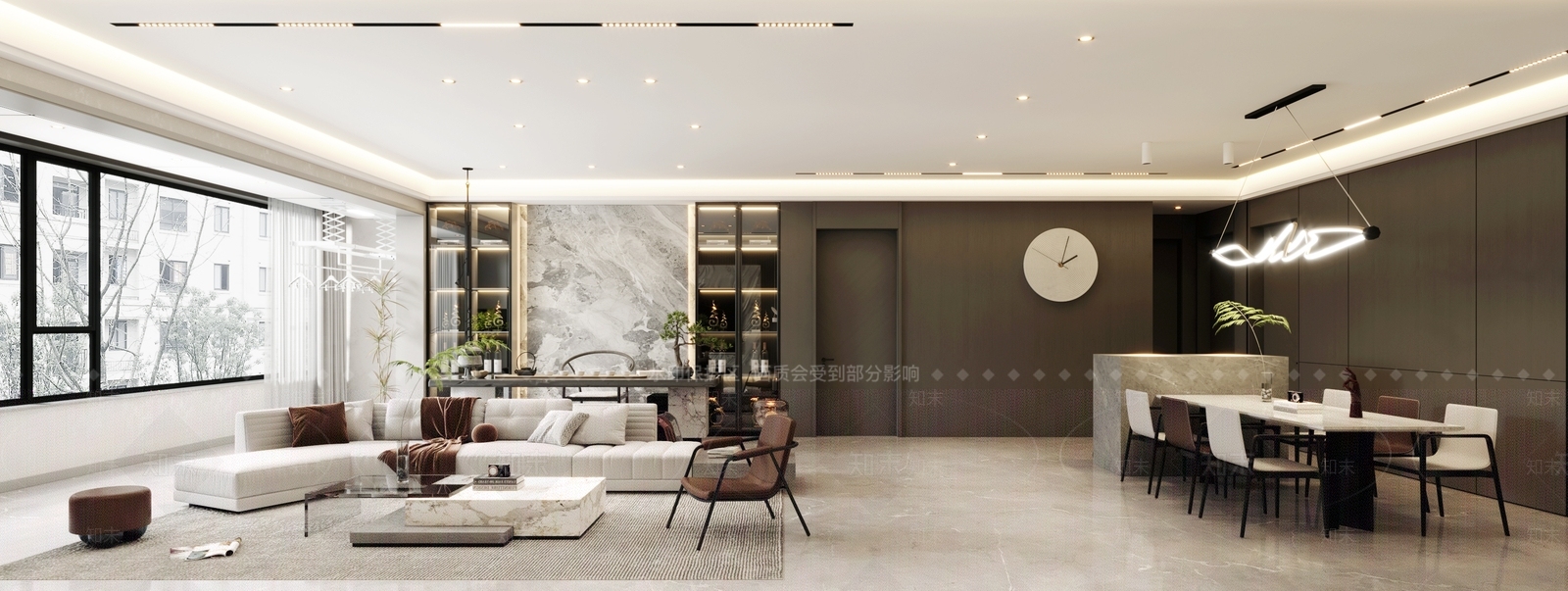 现代客餐厅3D模型下载【ID:1132998226】_知末3d模型网