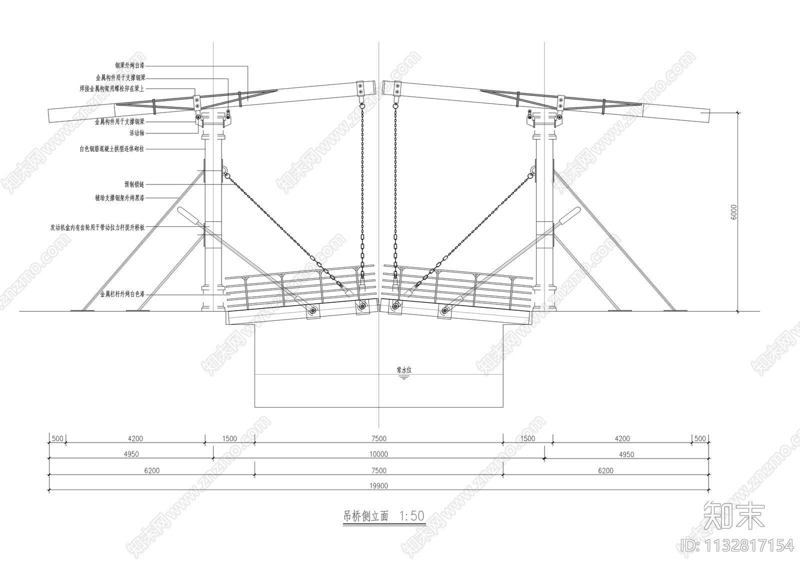 吊桥CAD详图施工图下载【ID:1132817154】