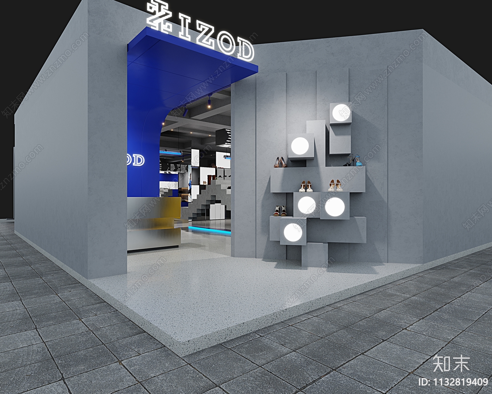 现代鞋店3D模型下载【ID:1132819409】