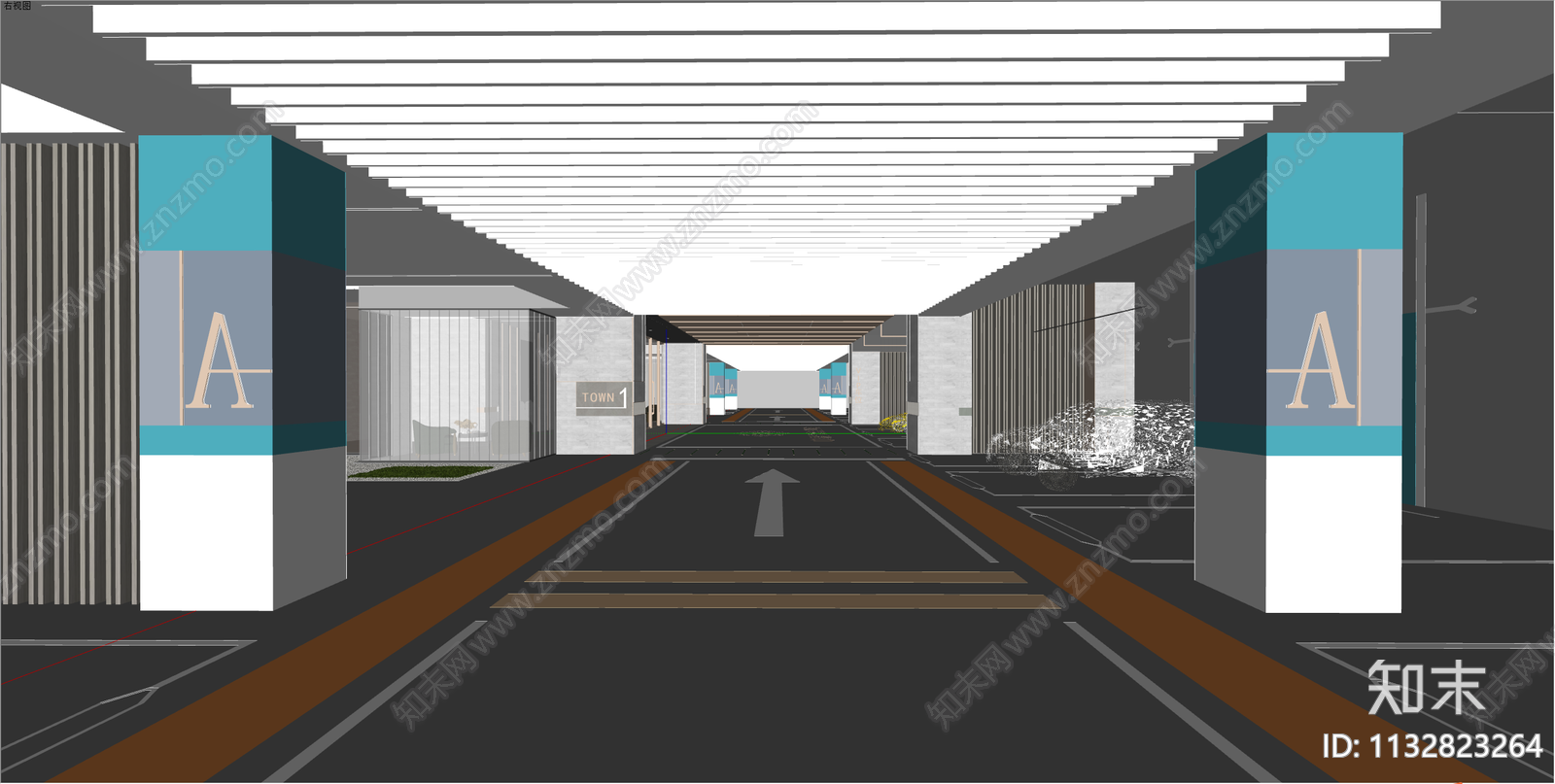 现代停车场SU模型下载【ID:1132823264】