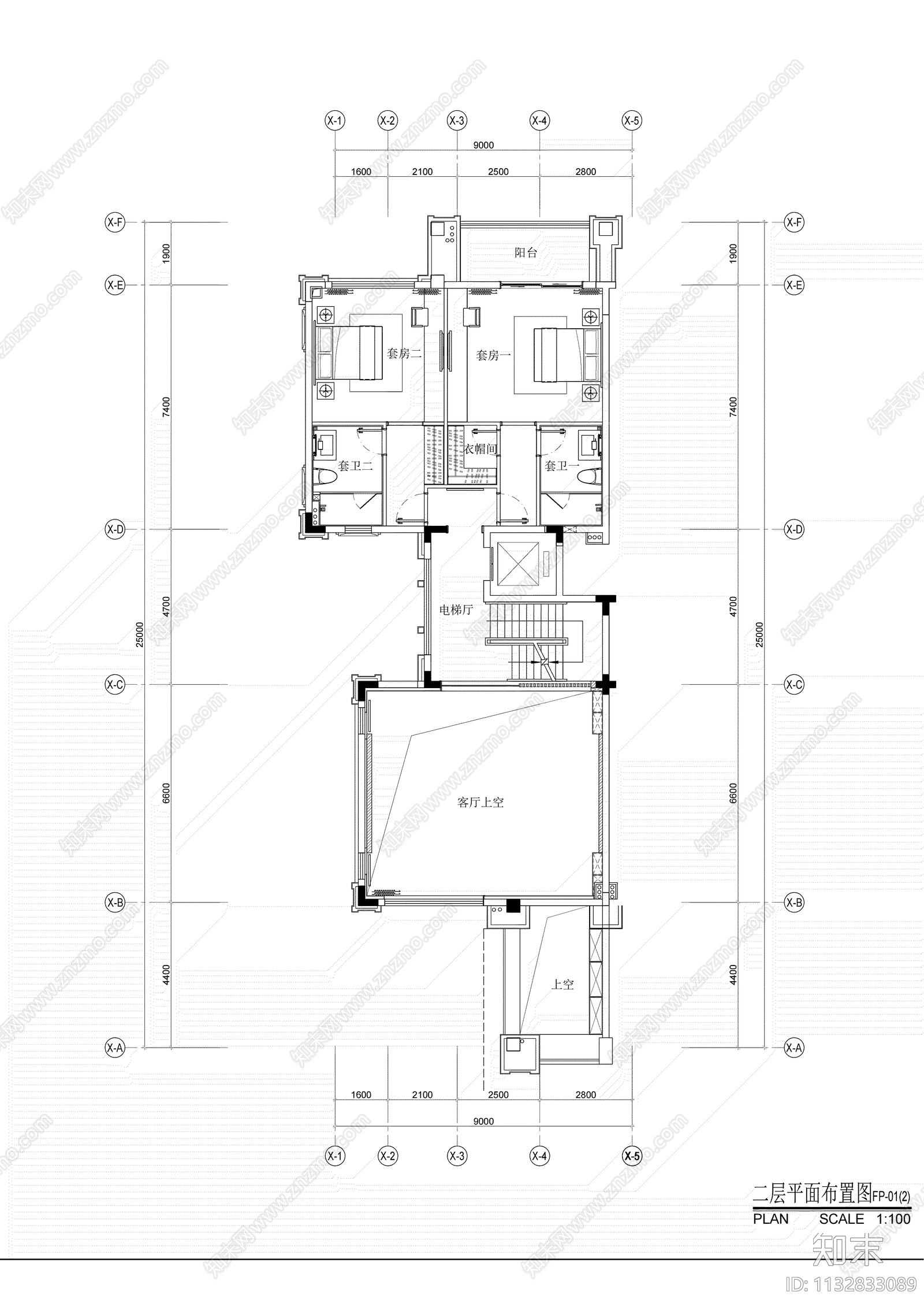 别墅装修图cad施工图下载【ID:1132833089】