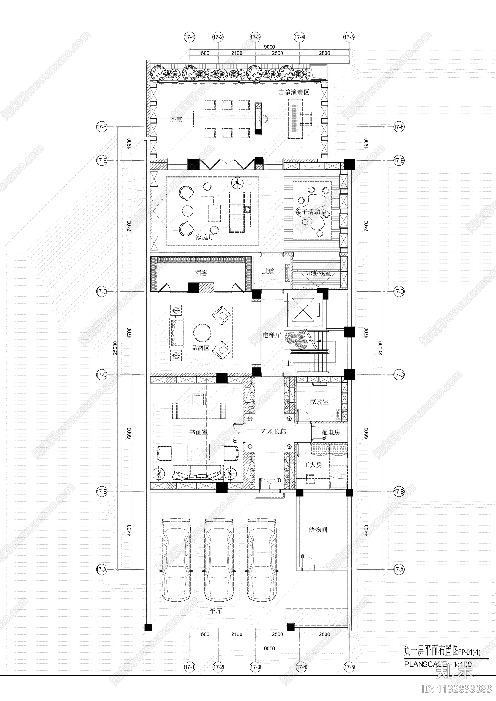 别墅装修图cad施工图下载【ID:1132833089】