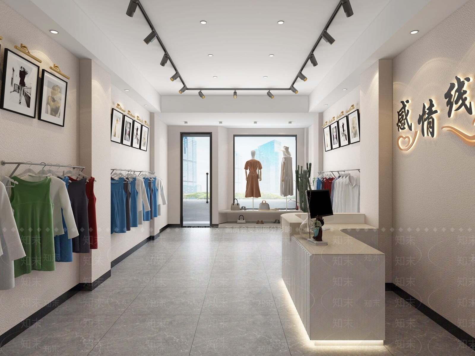 现代服装鞋店3D模型下载【ID:1132834561】