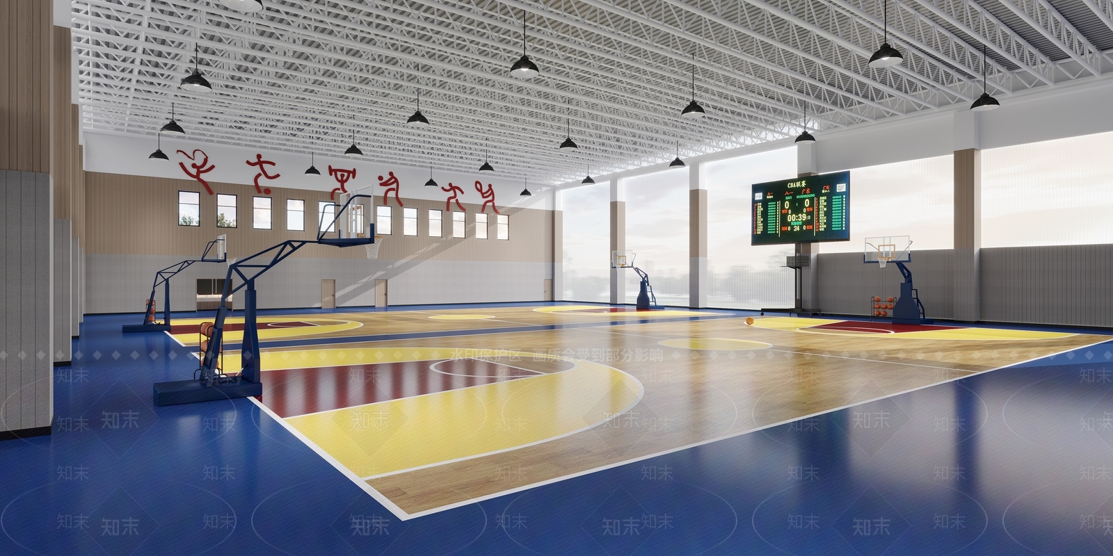 现代篮球体育场3D模型下载【ID:1132932879】