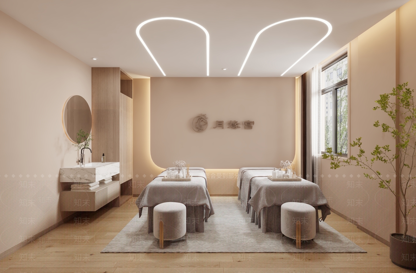 侘寂美容院3D模型下载【ID:1132925098】