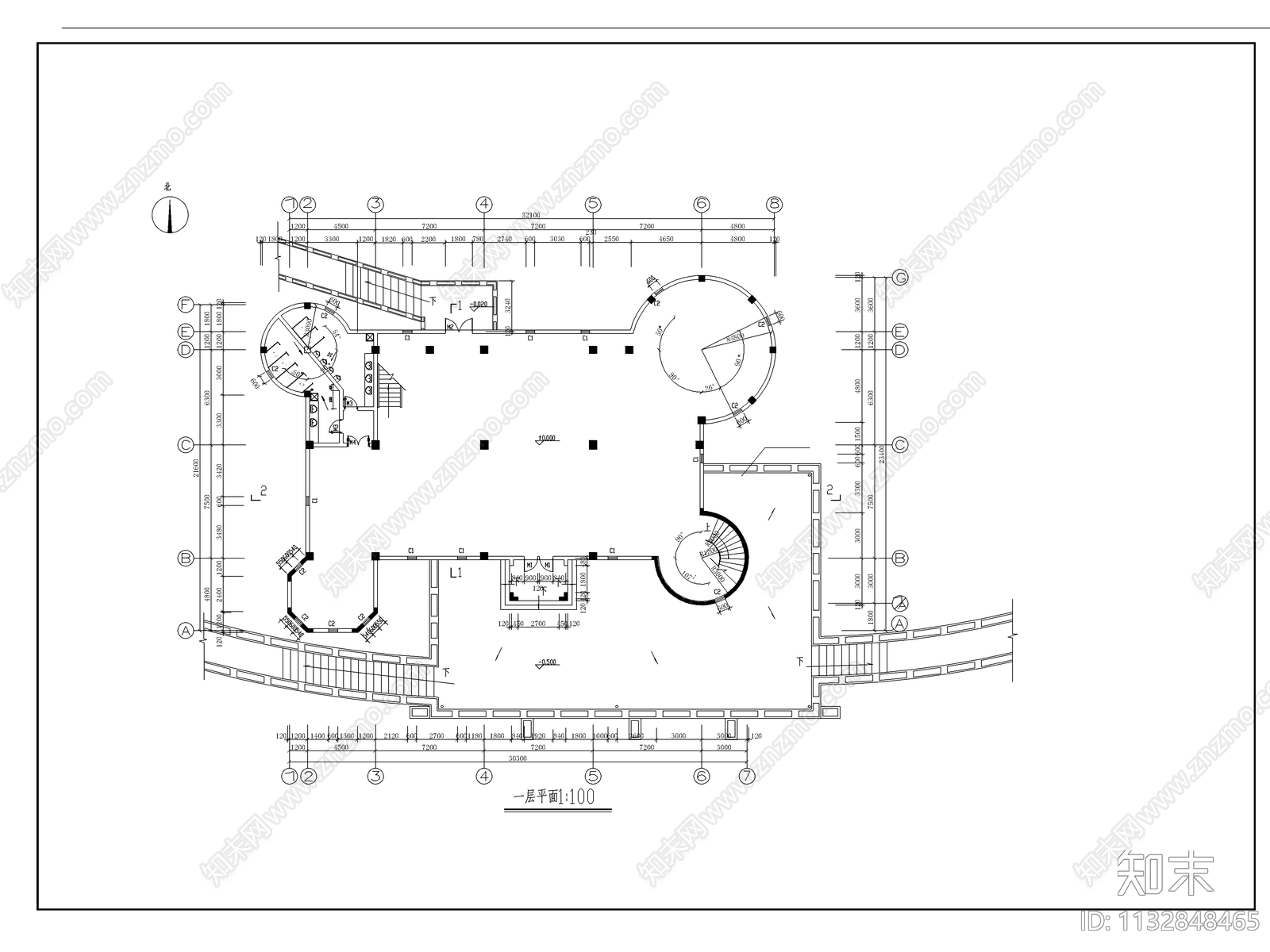 100套古代建筑设计cad施工图下载【ID:1132848465】