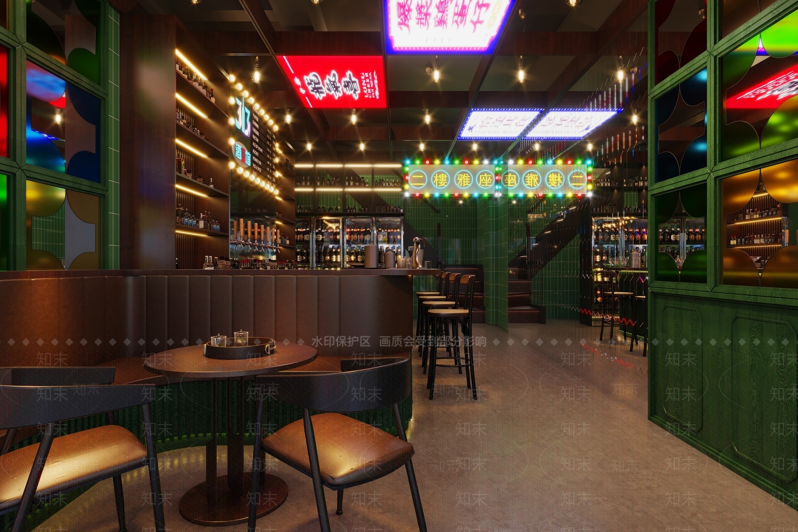 现代港风酒吧3D模型下载【ID:1132849683】
