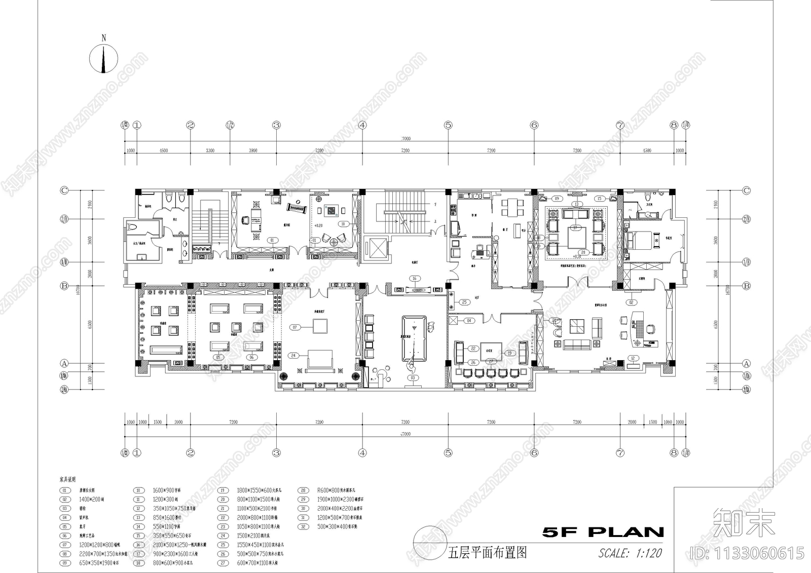 展厅大办公室施工图下载【ID:1133060615】