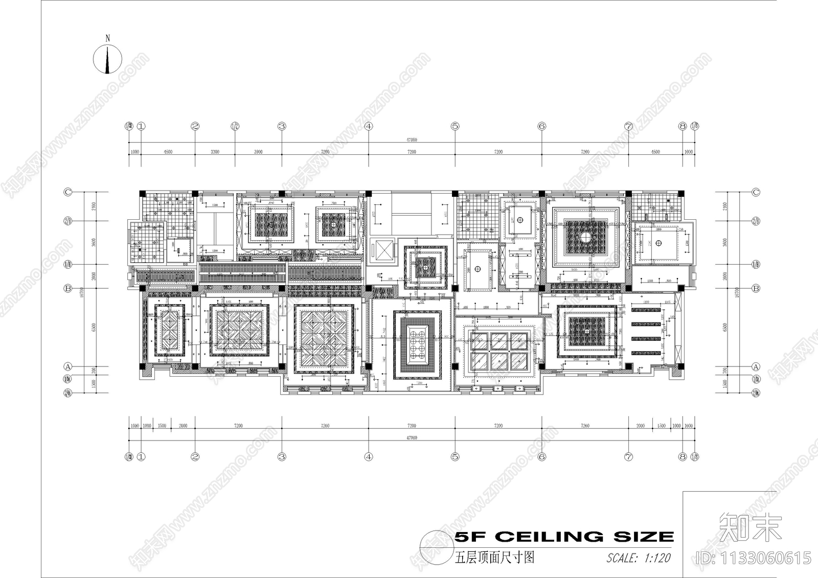 展厅大办公室cad施工图下载【ID:1133060615】
