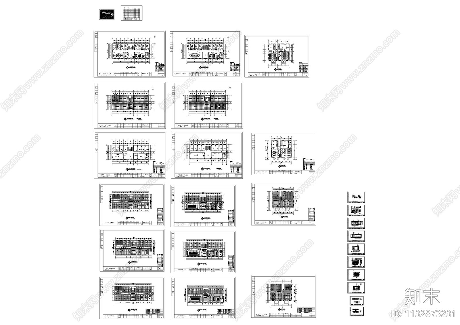 2000平立办公室cad施工图下载【ID:1132873231】