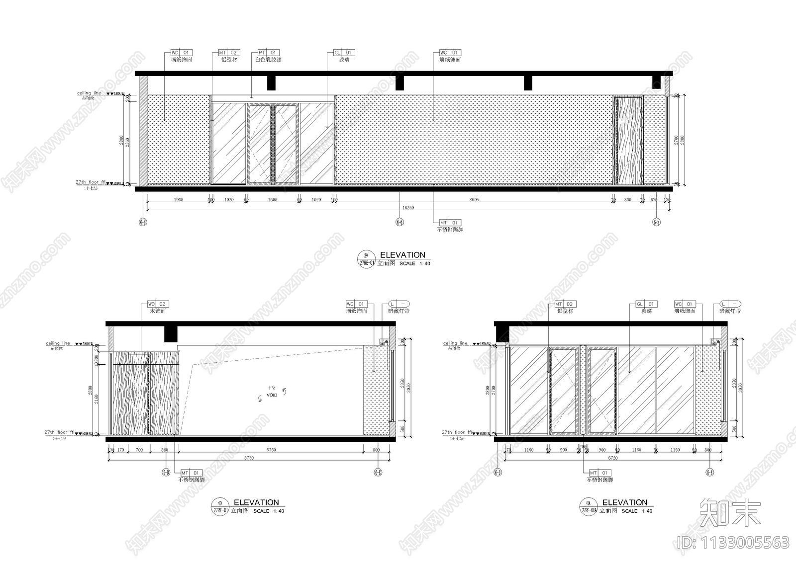 办公室cad施工图下载【ID:1133005563】