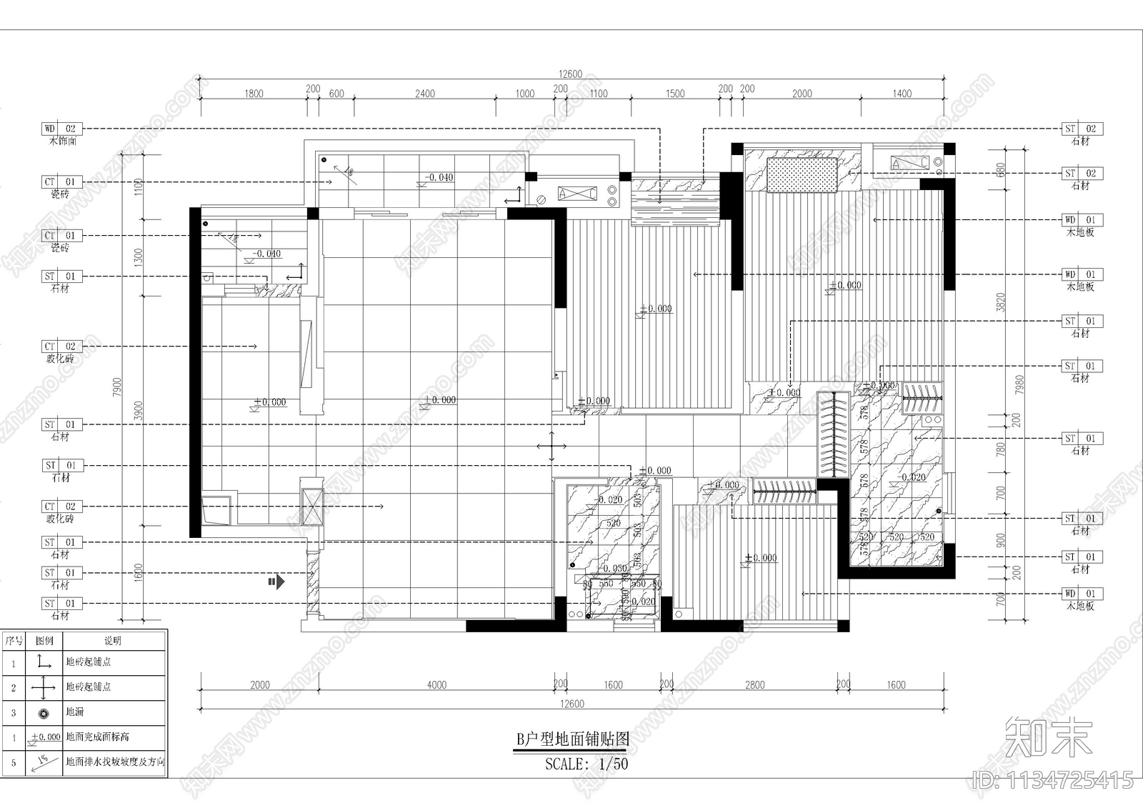 丽景园样板房全套cad施工图下载【ID:1134725415】