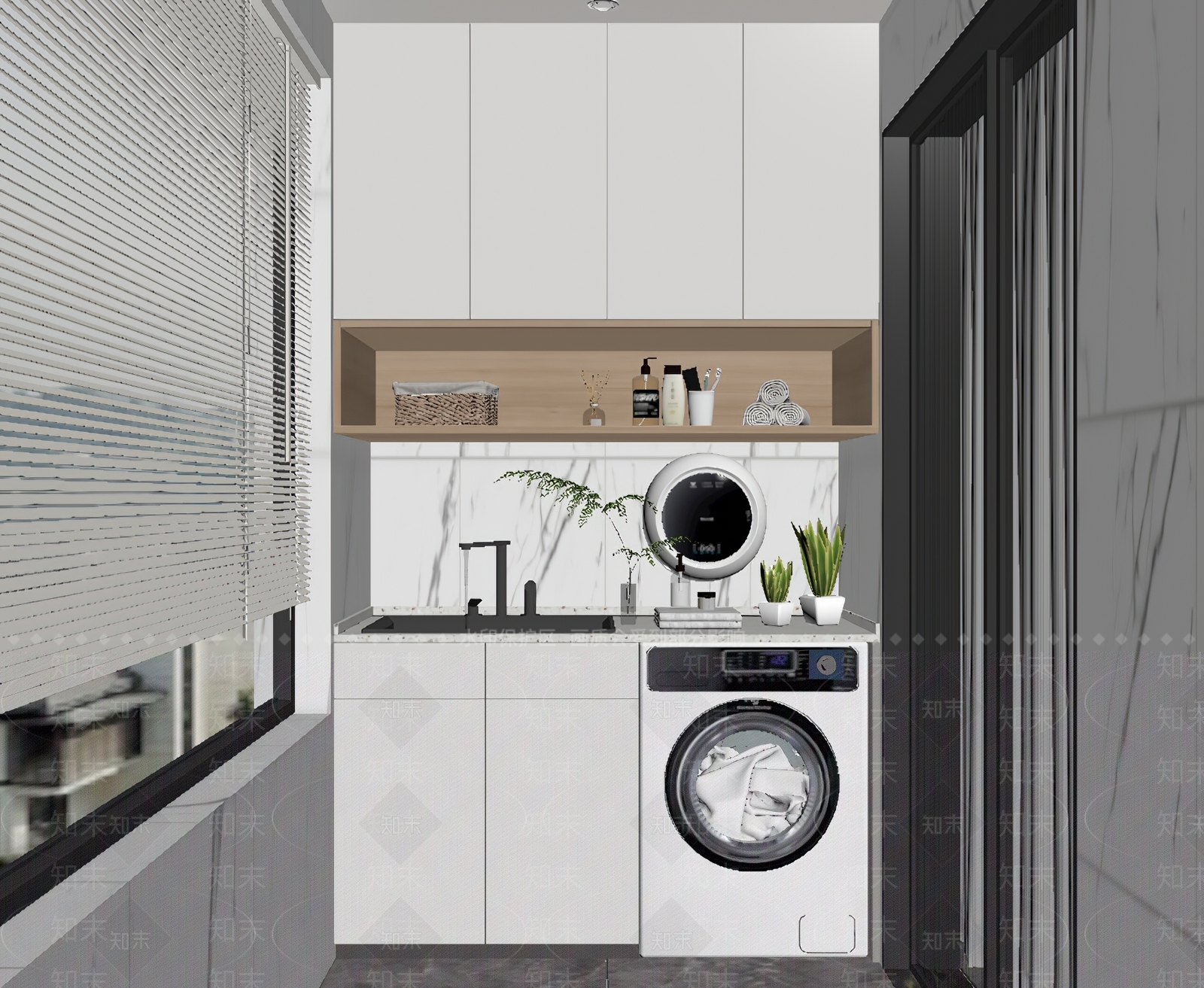 现代家居阳台SU模型下载【ID:1132869776】