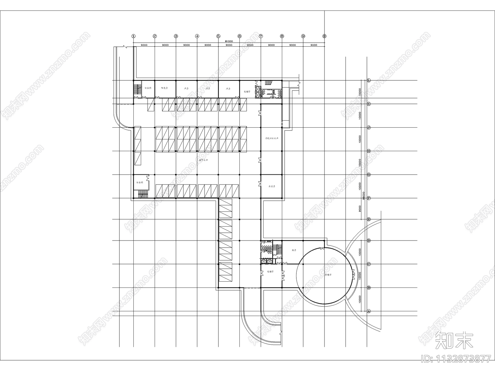江苏现代产业基地办公建筑效果图cad施工图下载【ID:1132873877】