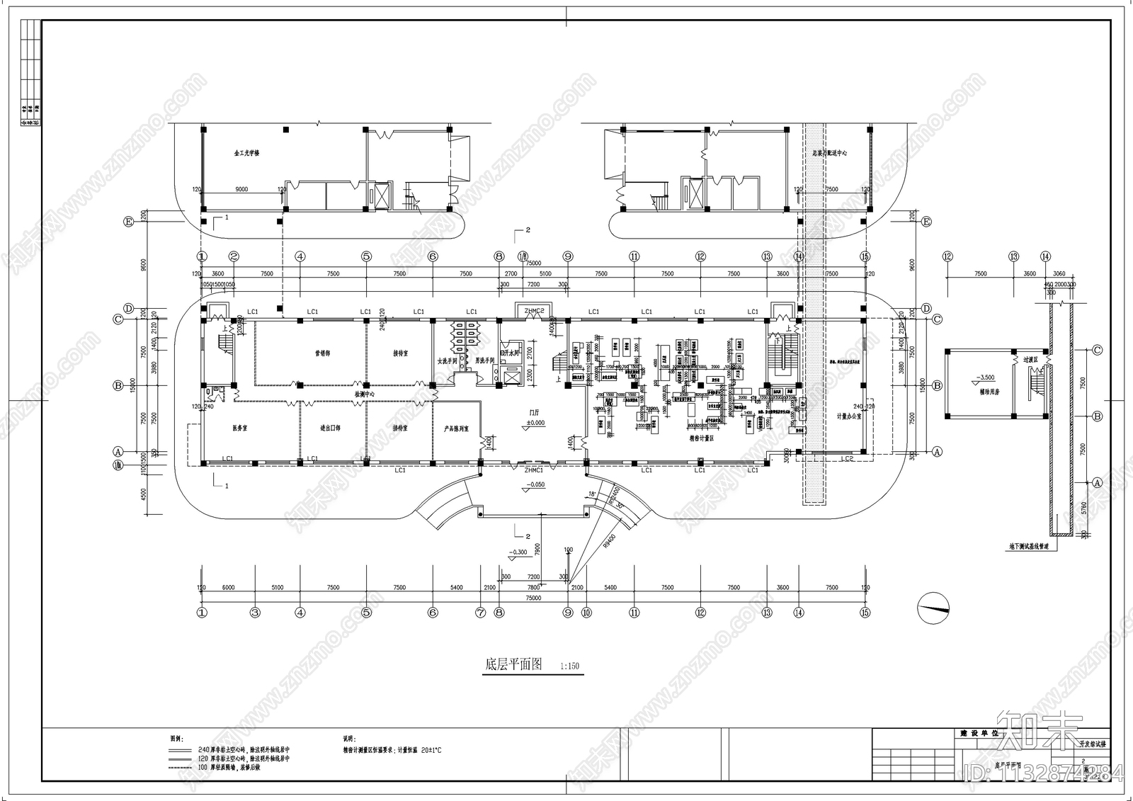 综合开发楼建筑效果图cad施工图下载【ID:1132874284】