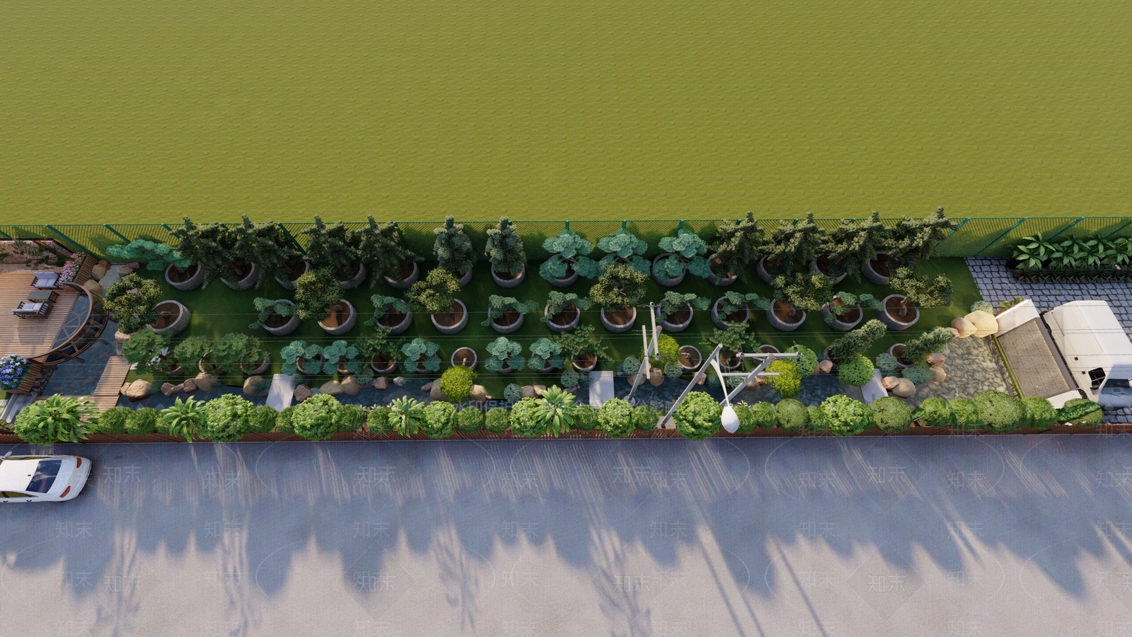 现代乡村庭院SU模型下载【ID:1132874525】