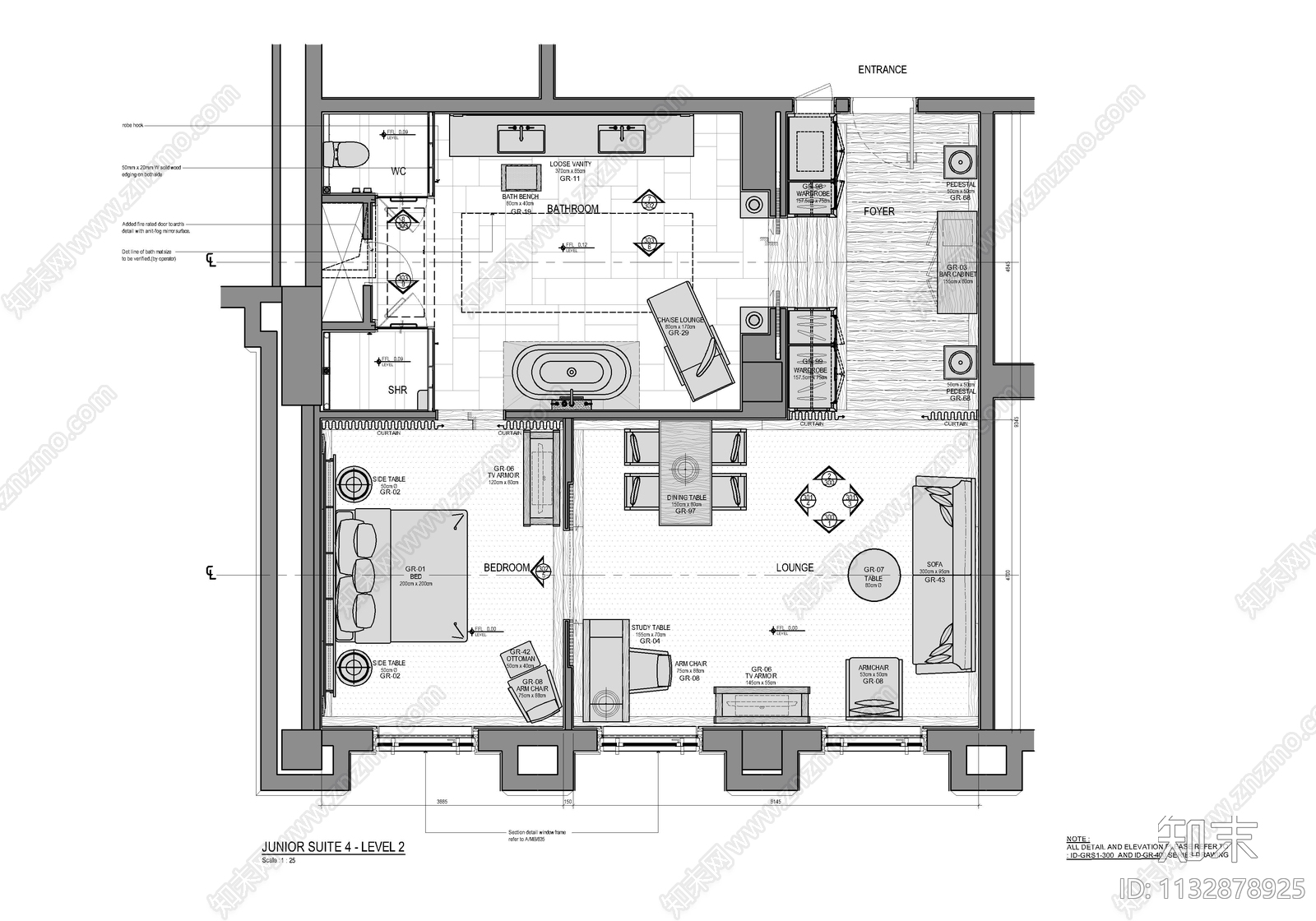 某酒店民宿客房施工图下载【ID:1132878925】