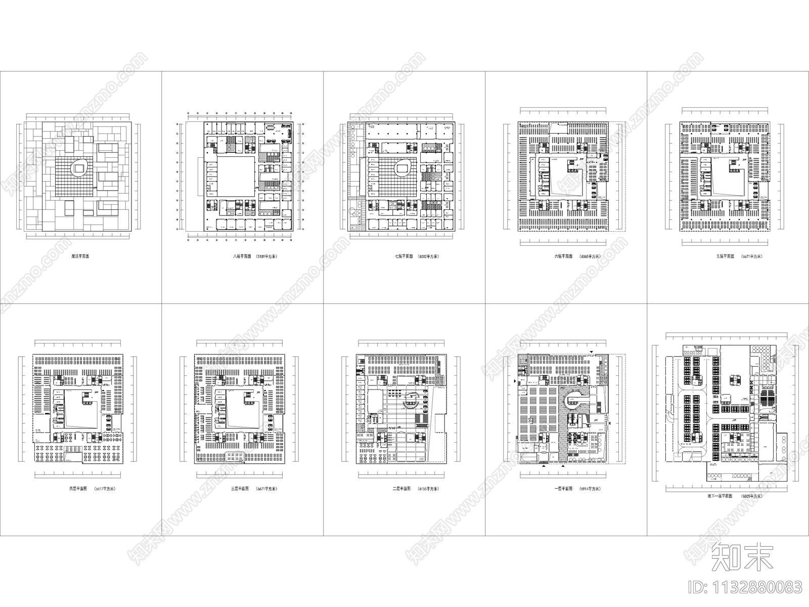 南开大学图书馆建筑cad施工图下载【ID:1132880083】