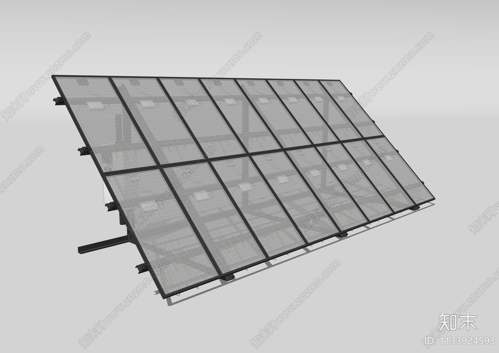 太阳能板充电板SU模型下载【ID:1133924593】