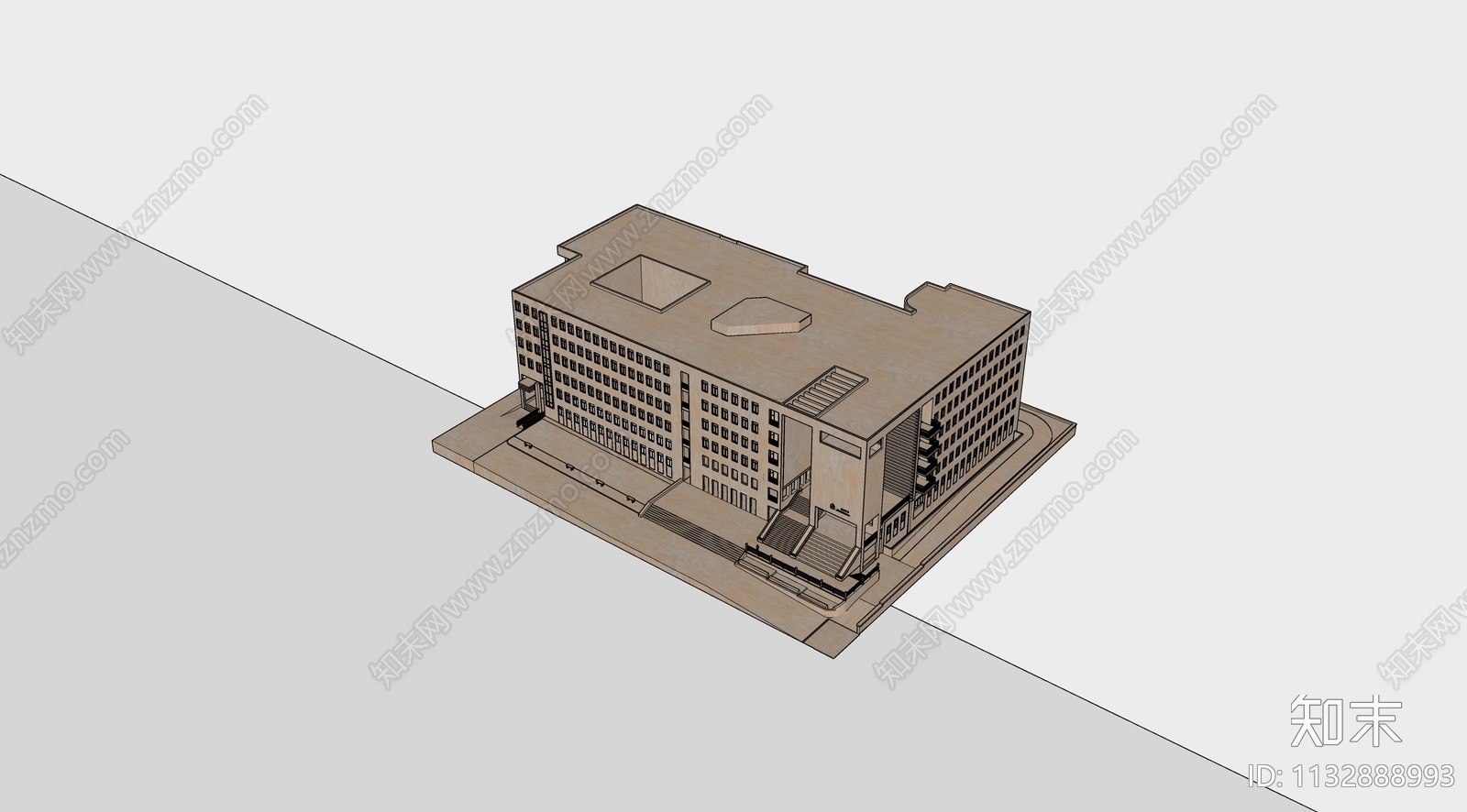 手工木制建筑模型SU模型下载【ID:1132888993】