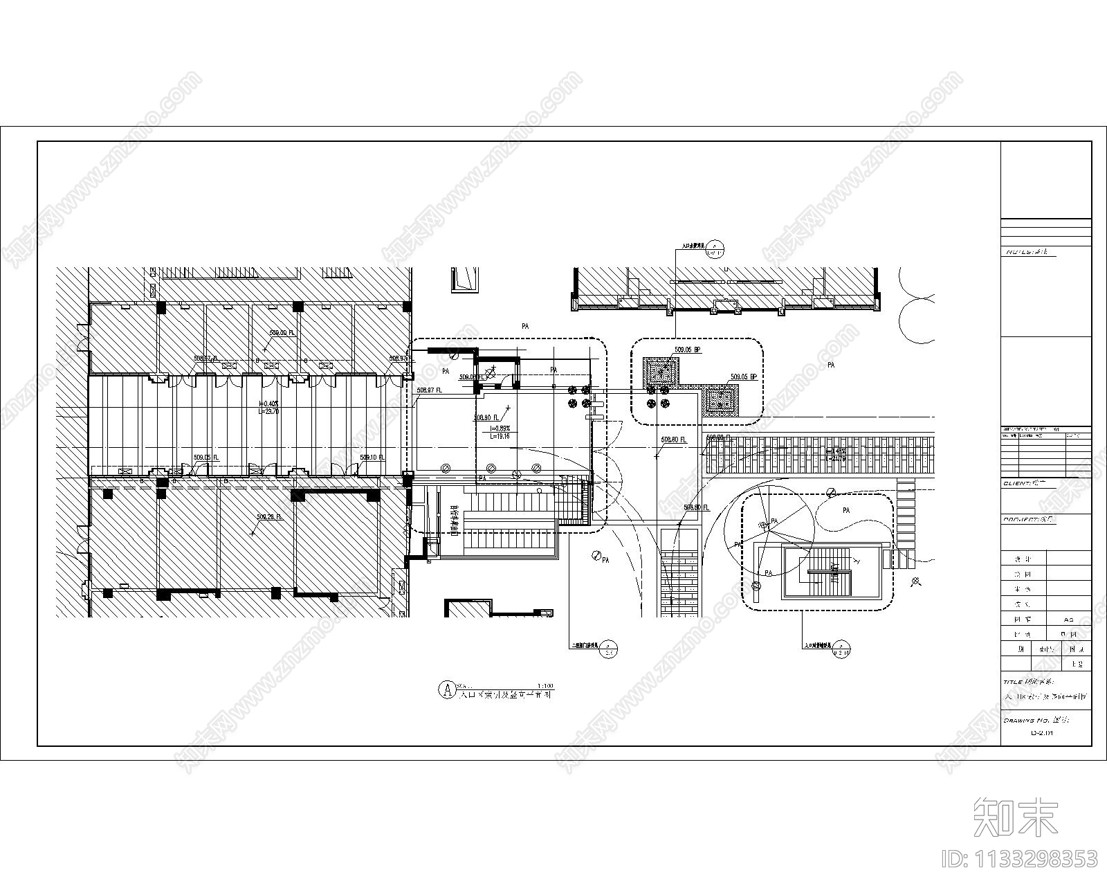 住宅大门详图cad施工图下载【ID:1133298353】