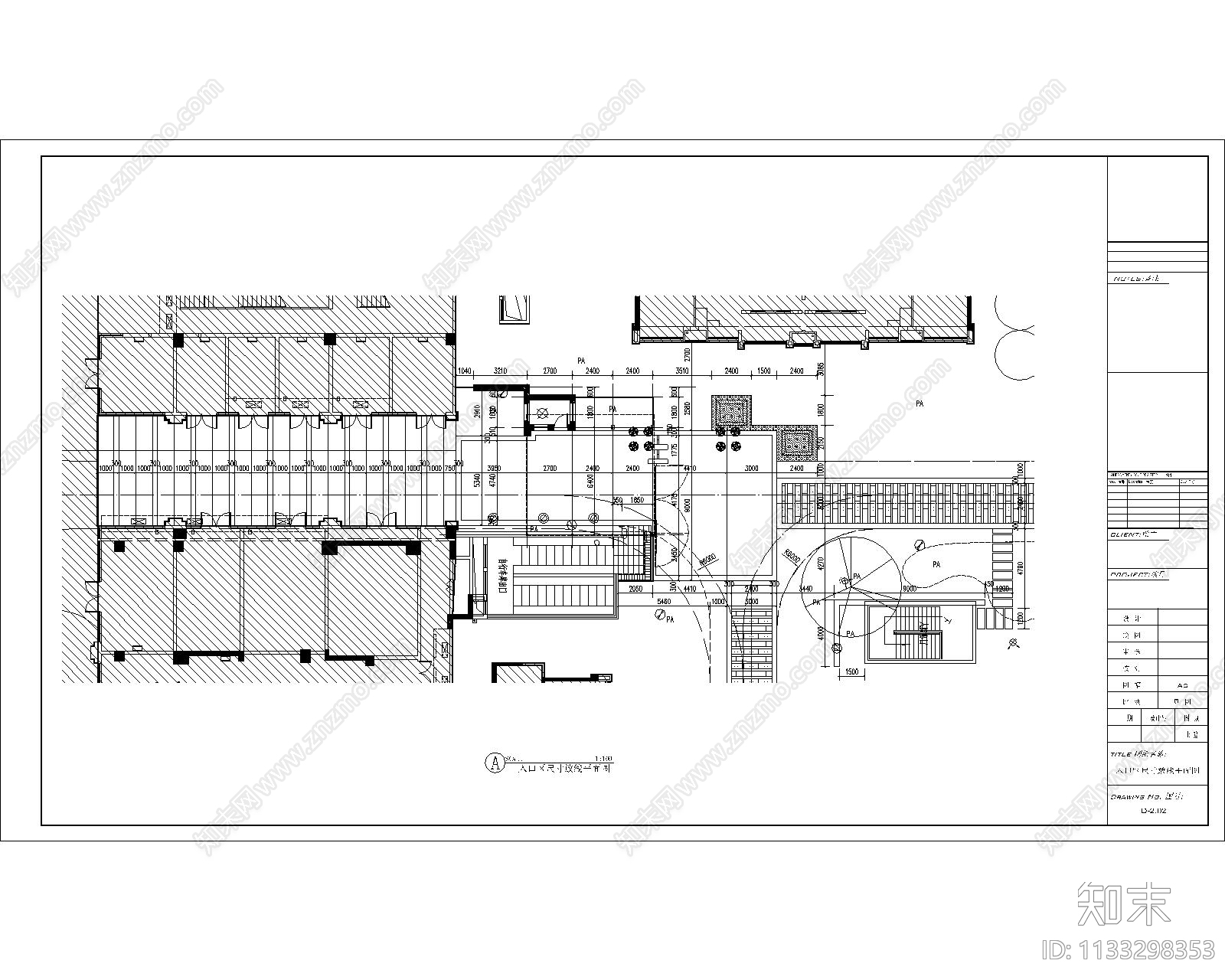 住宅大门详图cad施工图下载【ID:1133298353】