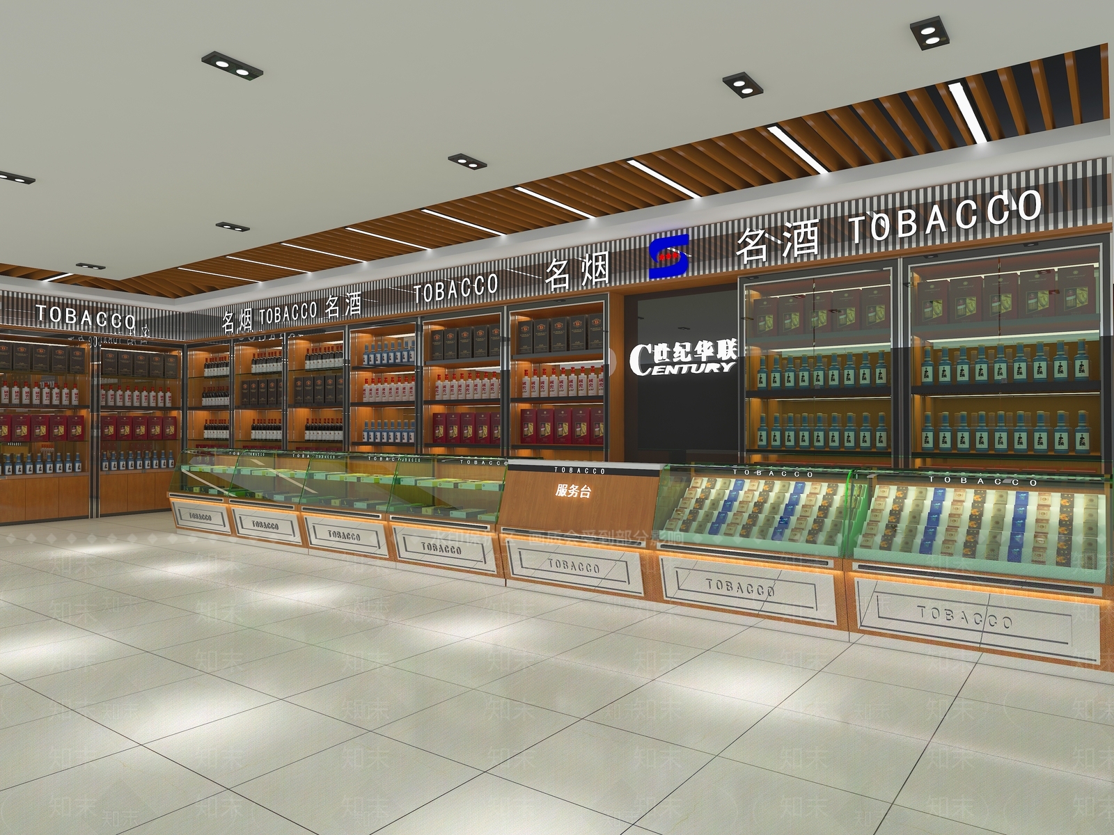 现代烟酒店3D模型下载【ID:1132892401】