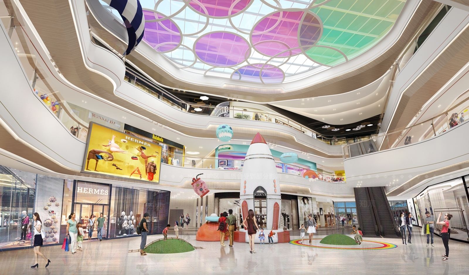 现代商场大厅3D模型下载【ID:1132893160】