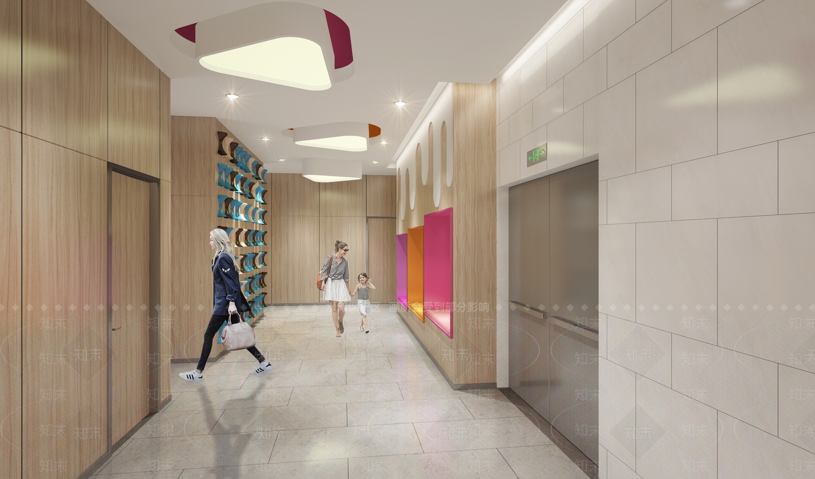 现代商场电梯间3D模型下载【ID:1132893204】