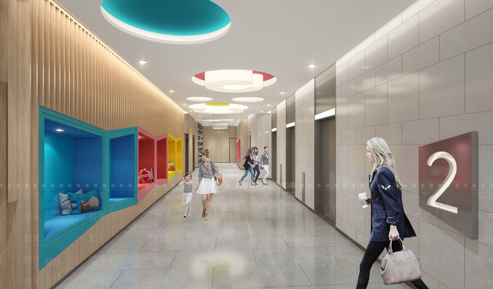 现代商场电梯间3D模型下载【ID:1132893204】