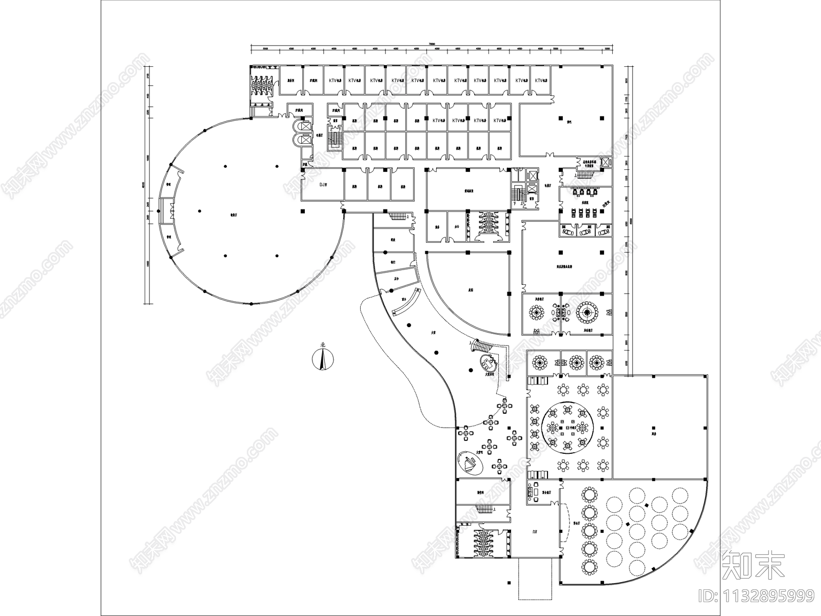 酒店建筑平面图施工图下载【ID:1132895999】