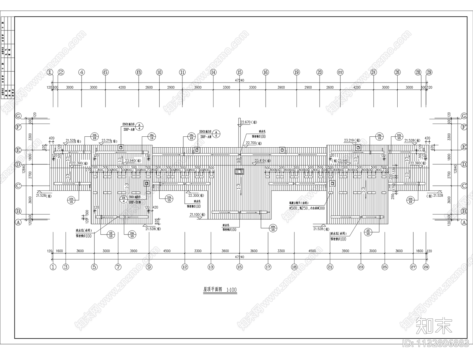 商住楼全套建筑cad施工图下载【ID:1132896883】