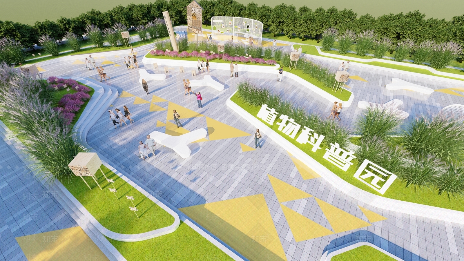 现代口袋公园SU模型下载【ID:1132897408】