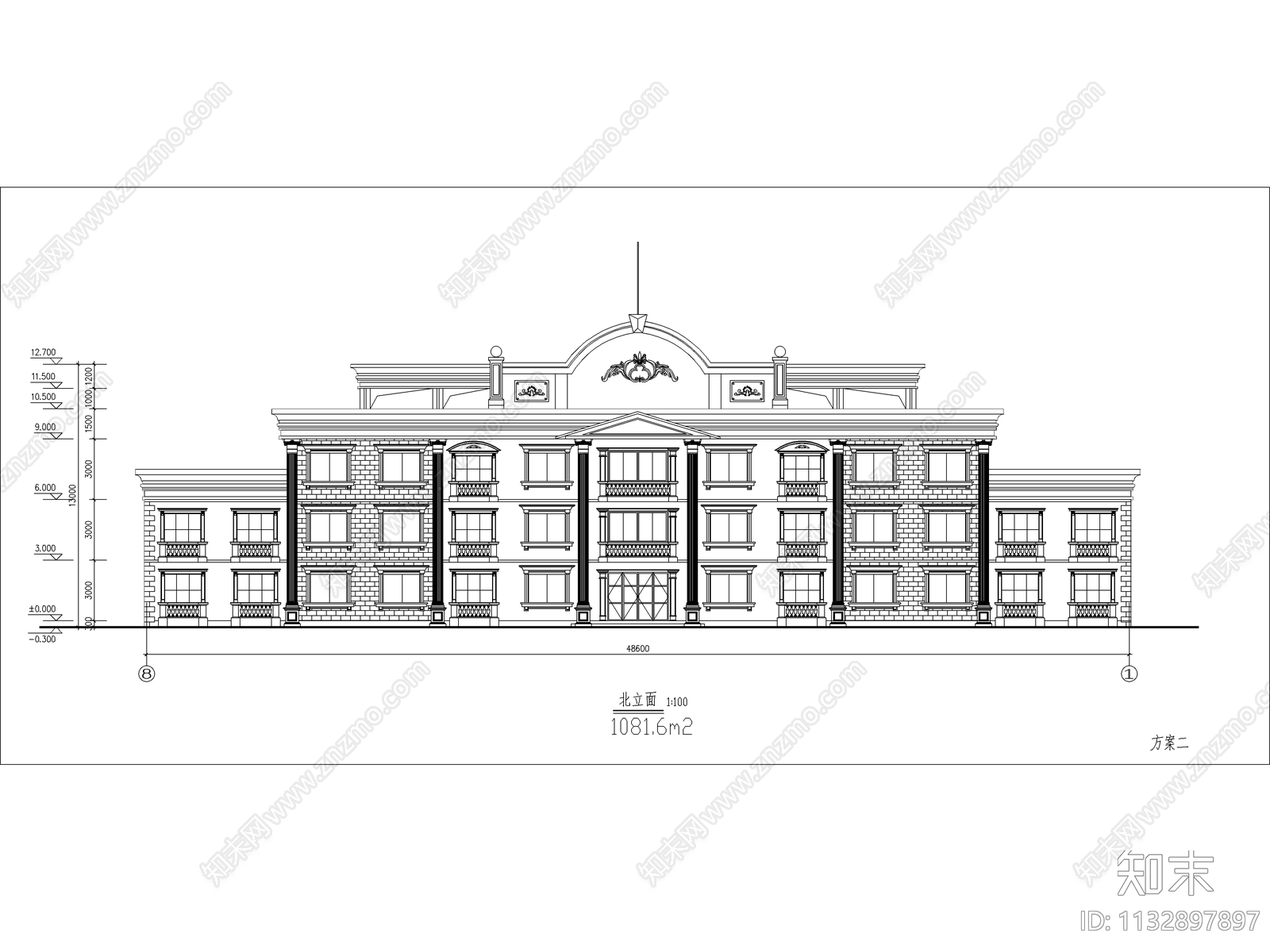 酒店式公寓平立面方案施工图下载【ID:1132897897】