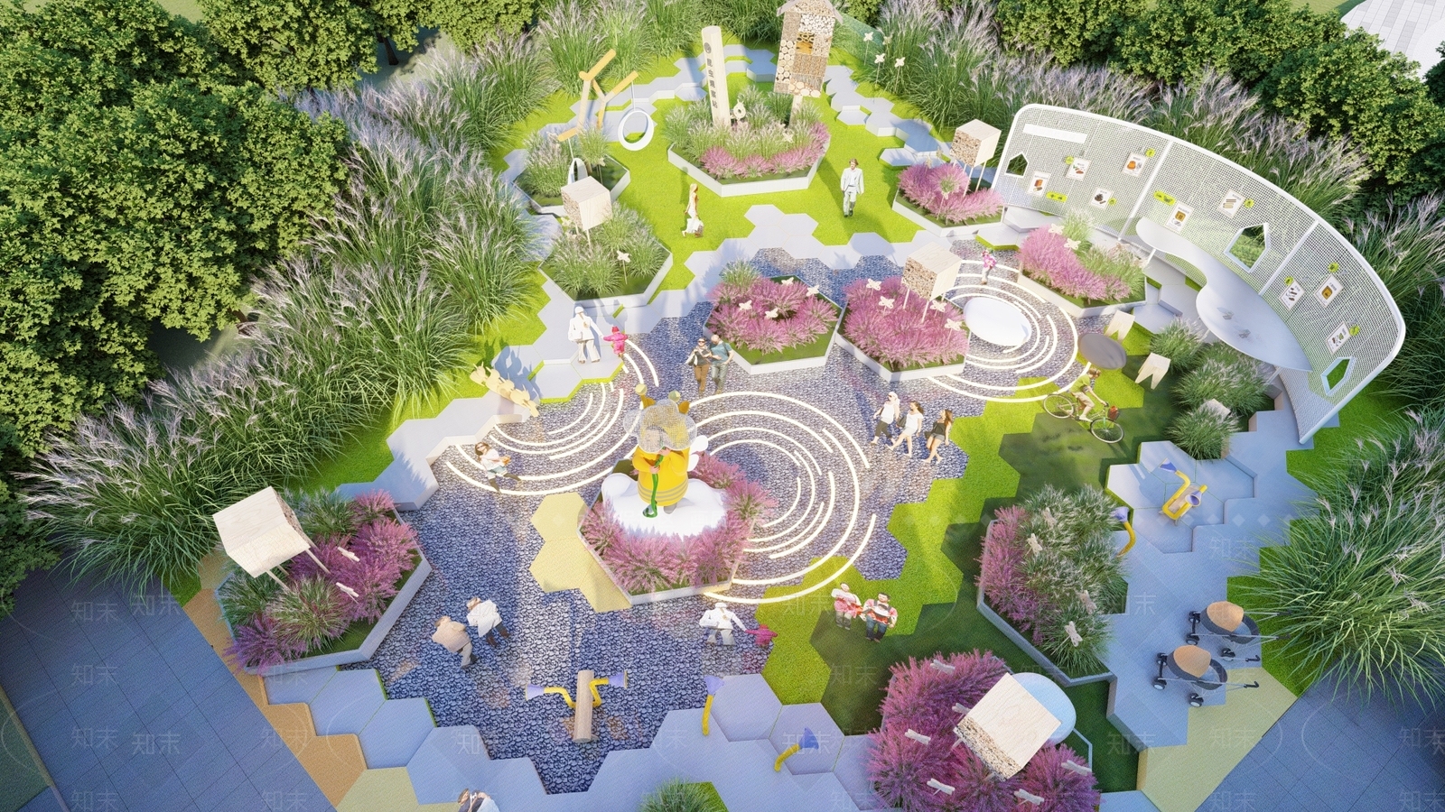 现代植物科普园SU模型下载【ID:1132899461】