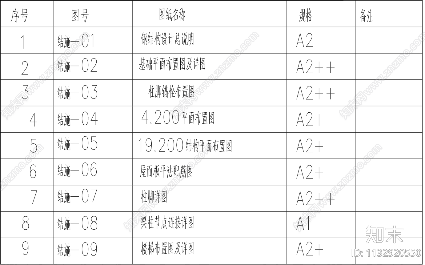 5层钢框架办公楼建筑结构施工图下载【ID:1132920550】