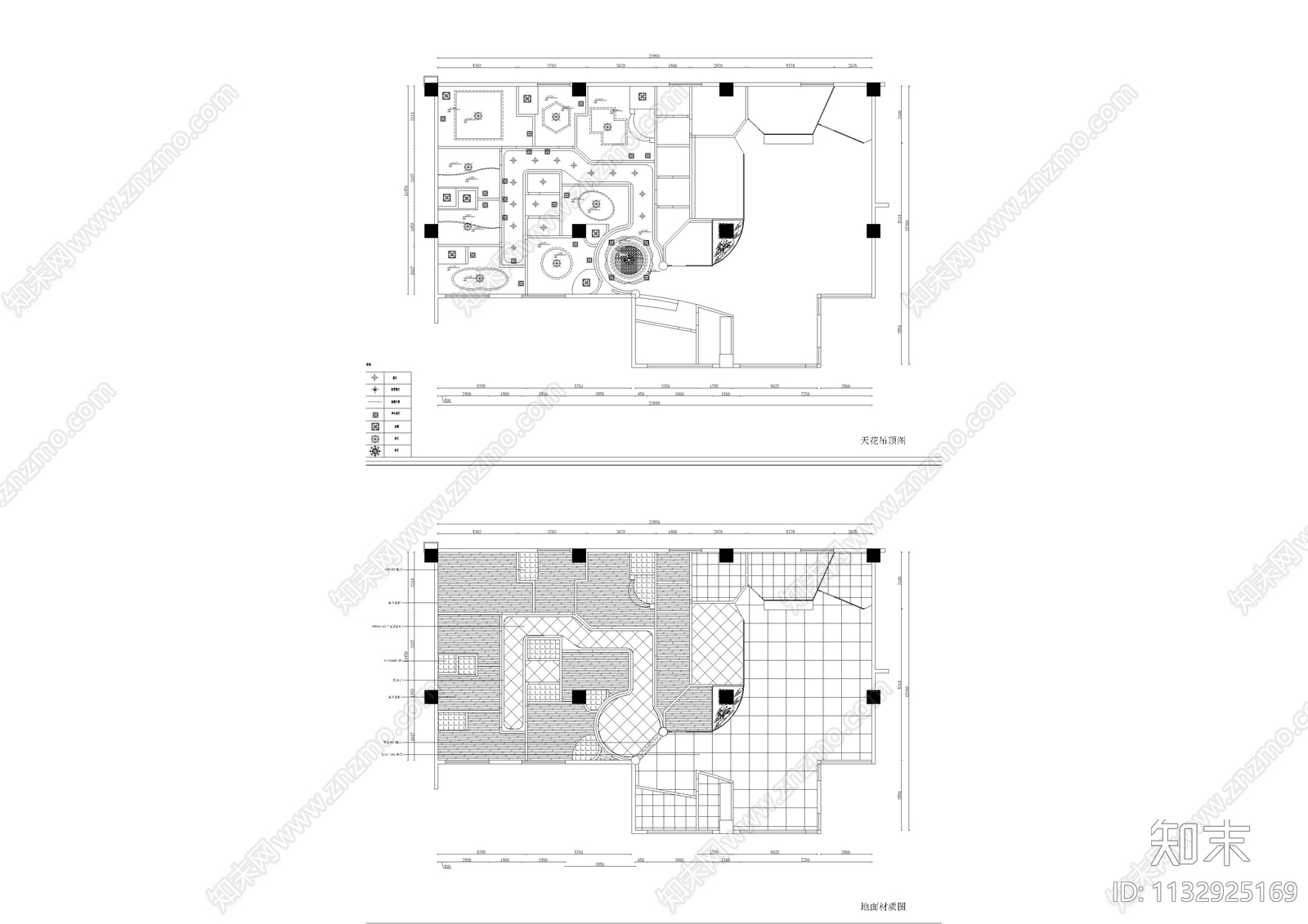 浦东沪南路美容美发店cad施工图下载【ID:1132925169】