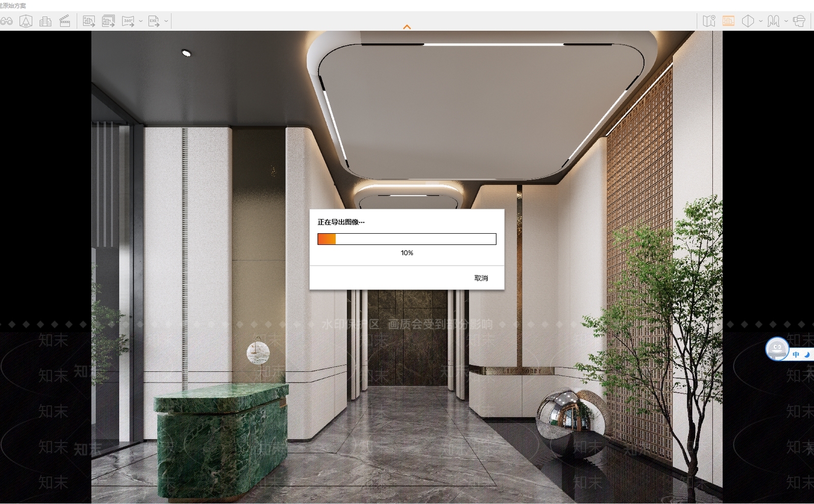 现代酒店大堂SU模型下载【ID:1133078039】