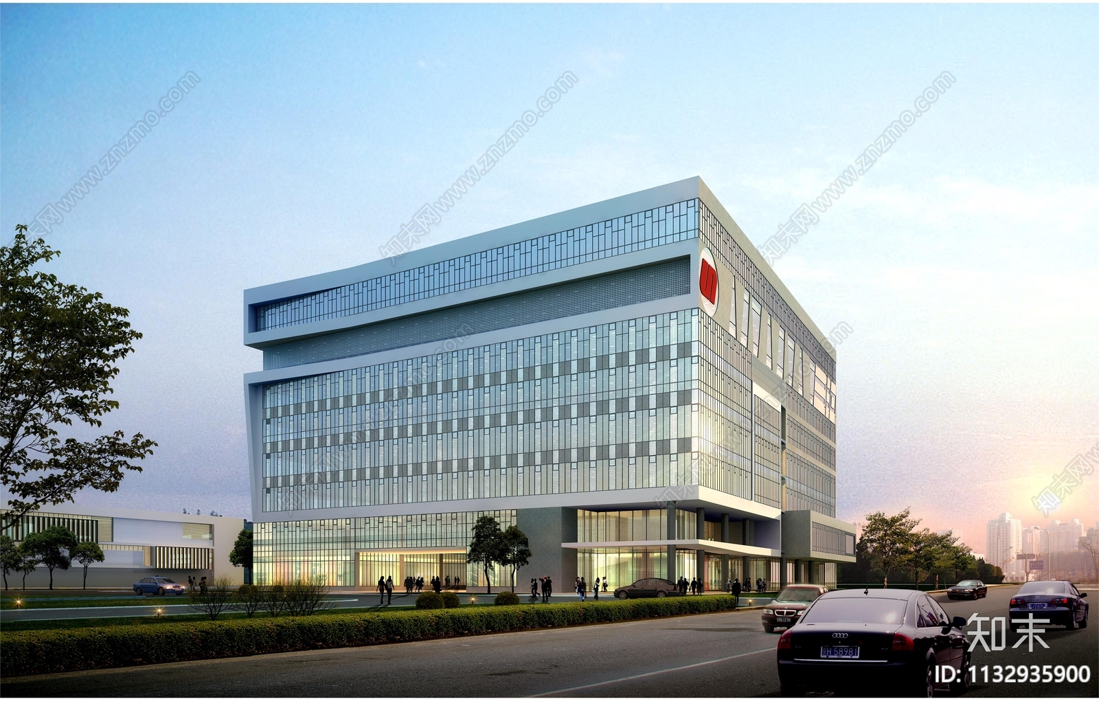 方形天窗办公楼规划建筑设计cad施工图下载【ID:1132935900】