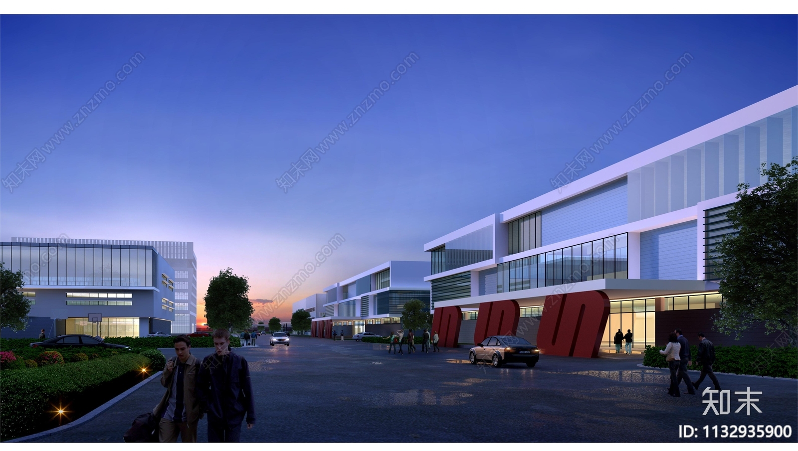 方形天窗办公楼规划建筑设计cad施工图下载【ID:1132935900】