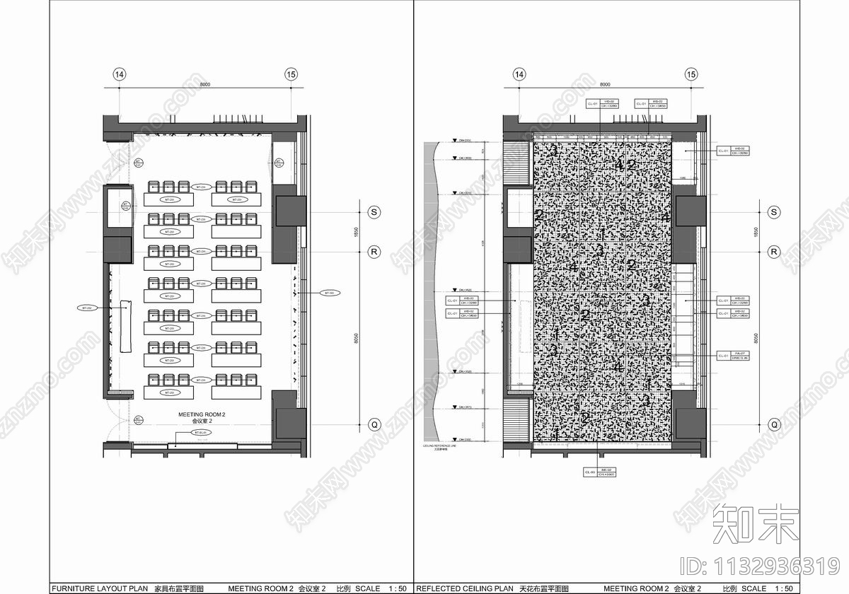会议室cad施工图下载【ID:1132936319】