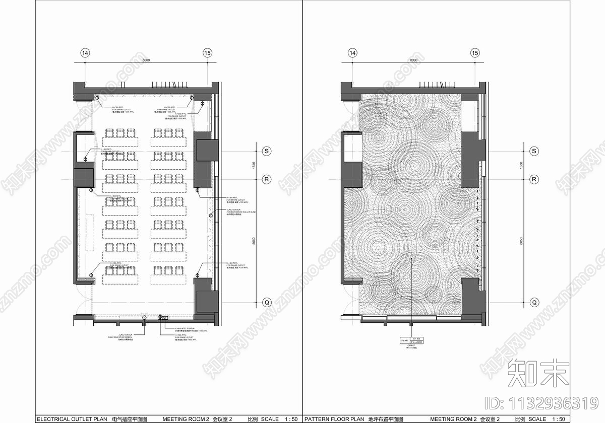 会议室cad施工图下载【ID:1132936319】