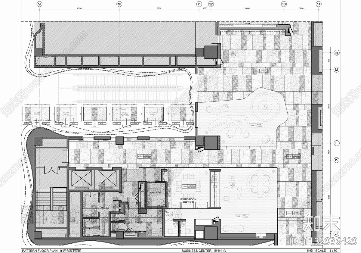 酒店商务休闲中心施工图cad施工图下载【ID:1132936429】