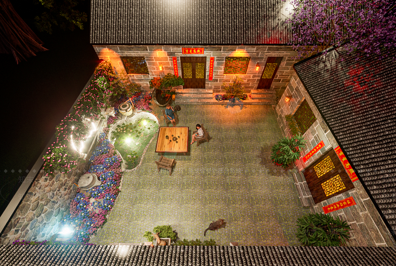 中式乡村民房SU模型下载【ID:1132936851】